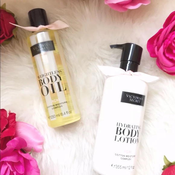 V. SECRET ACAI COTTON WEIGHTLESS OIL & LOTION SET - Picture 2 of 6